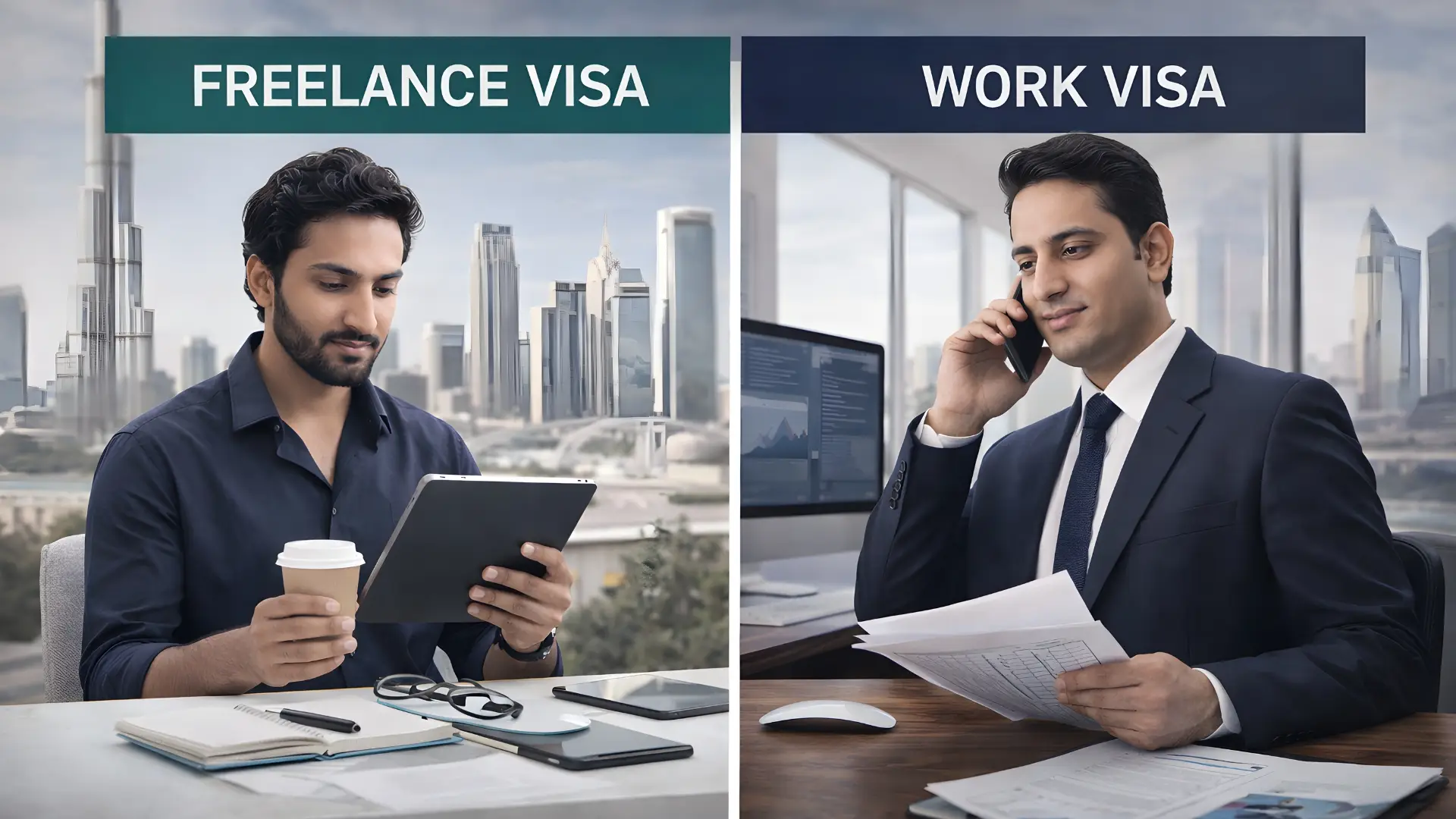 UAE freelance visa versus work visa comparison guide
