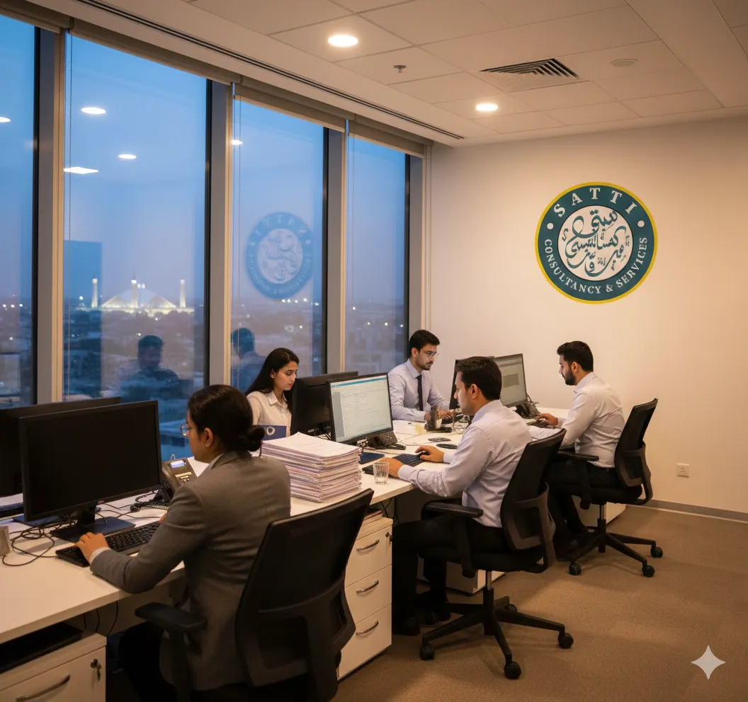 Professional team at Satti consultancy Islamabad office